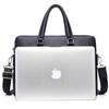 Men's Large Capacity Leather Briefcase – Multi-Compartment, Double Zip, Horizontal Laptop Bag