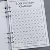 Sammelbuch für 100-Tage-Umschläge, Geldspar-Challenge, einfache und lustige Art, 5.050 $ Geld zu sparen, Budgetplaner-Set, Neujahrs-Bargeldspar-Challenge