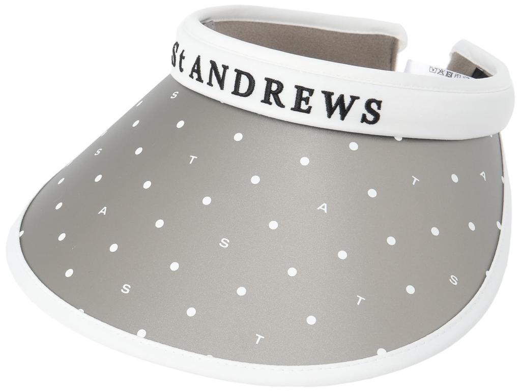 [St. Andrews] Unisex Clip Visor (with UV protection and removable slide)  Golf hat  042-4187554 030White SM