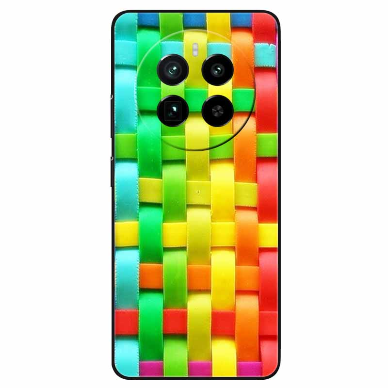 For Realme 12 4G Case Black Silicone Lovely Cute Soft TPU Phone Cases On Realme12 4G Protect Bumper Cover Shell Coques 6.67''
