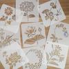 Painting Stencils Reusable Stencil Art Template Assorted Drawing Templates Decorative Leaf Floral Stencils