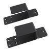 2PCS Door Barricade Brackets Open Bar Holder Carbon Steel Easy Installation U Bracket for Garage Barn 2x4 Boards Black