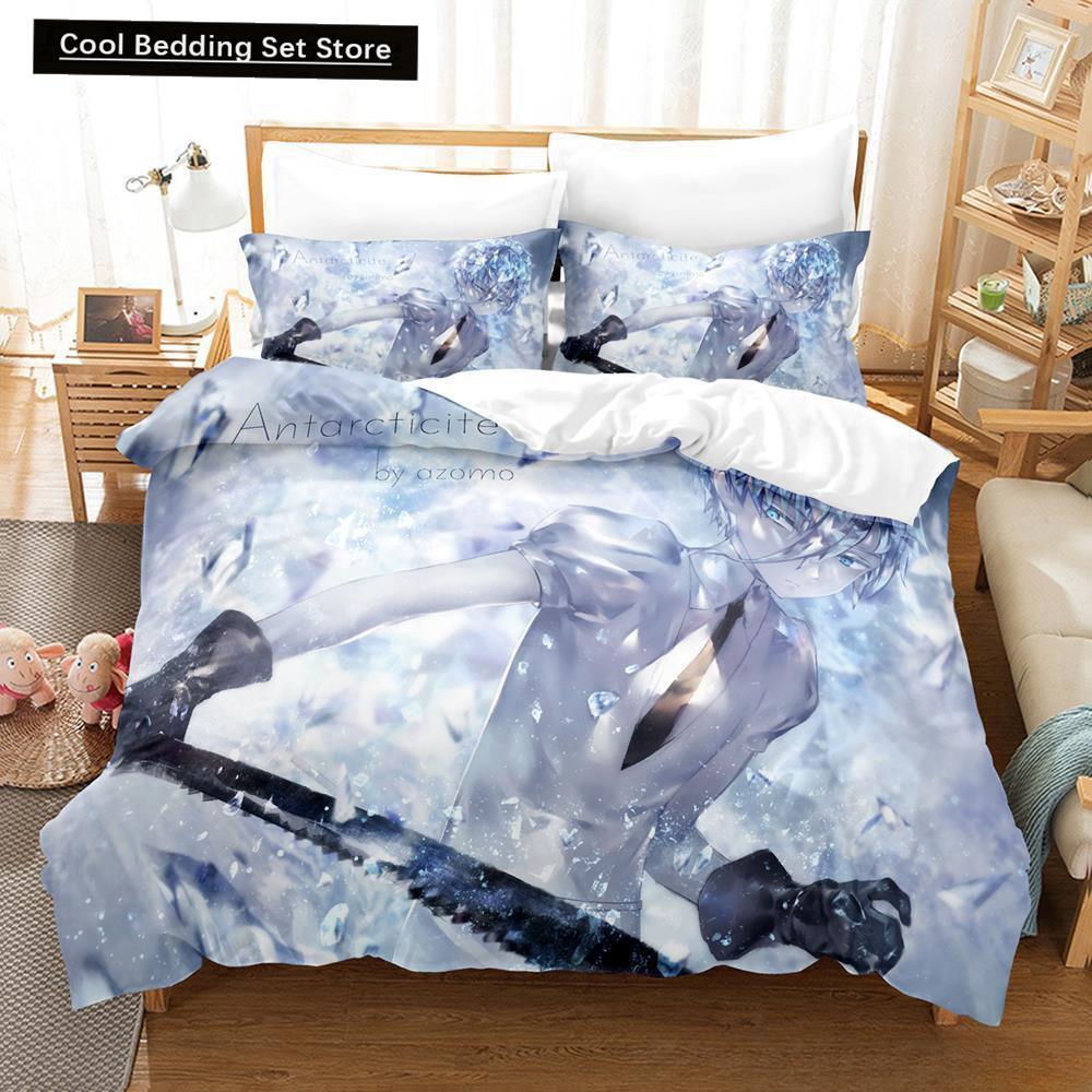 3D Print Anime Houseki no Kuni 2/3pcs Bedding Set Single Twin Full Queen King Size Bed Set Adult Kid Bedroom Duvet cover Sets
