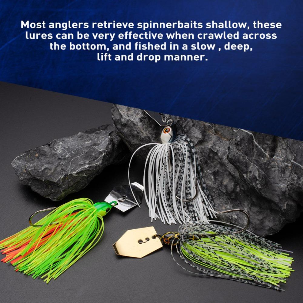 Soft Chatter Bait Spinner Bait Wobbler Weedless Fishing Lure  For Bass Pike Walleye Fish