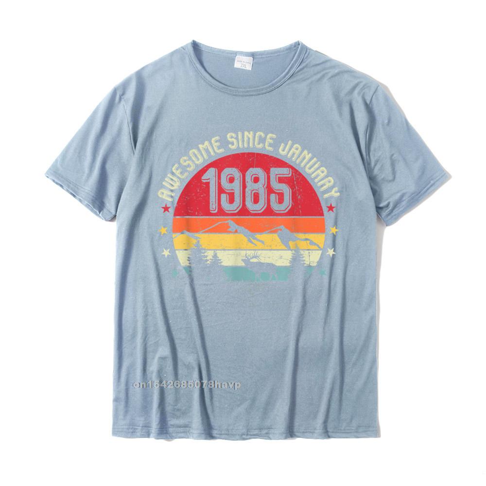 Awesome Since January 1985 Birthday Shirt Vintage Shirt TShirt Cotton Tees For Unisex Summer T Shirt Casual Retro