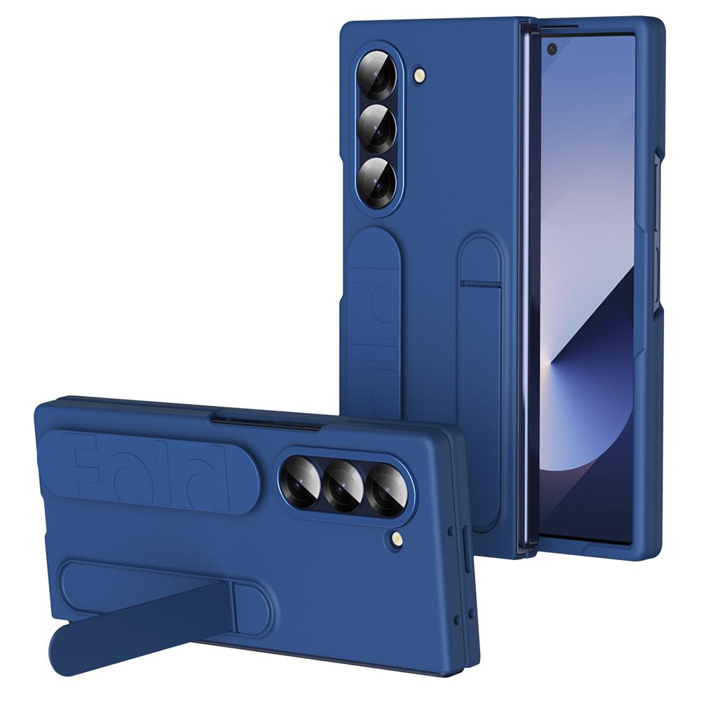 For Samsung Galaxy Z Fold5 5G Case Kickstand Wristband PC+Silicone Phone Cover