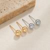 1 pair of fashionable and simple copper round earrings for women that do not fade