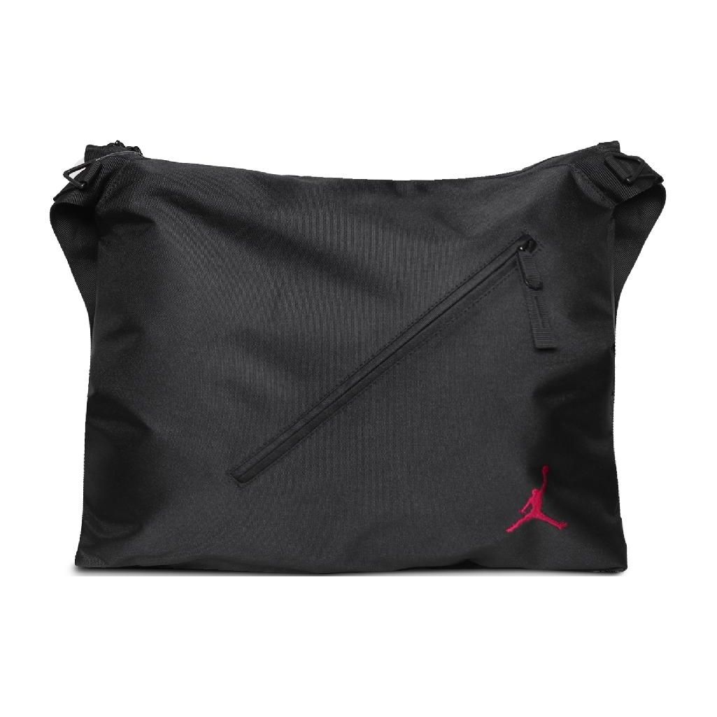 Jordan Basic Logo Simple Zipper Messenger Bag Unisex Shoulder Bag Black JD2143008GS-001 MISC