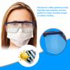 Anti Fog Windproof Anti Dust Full Sealing Goggles Transparent Lens Wearable Nearsighted Glasses(dark blue )