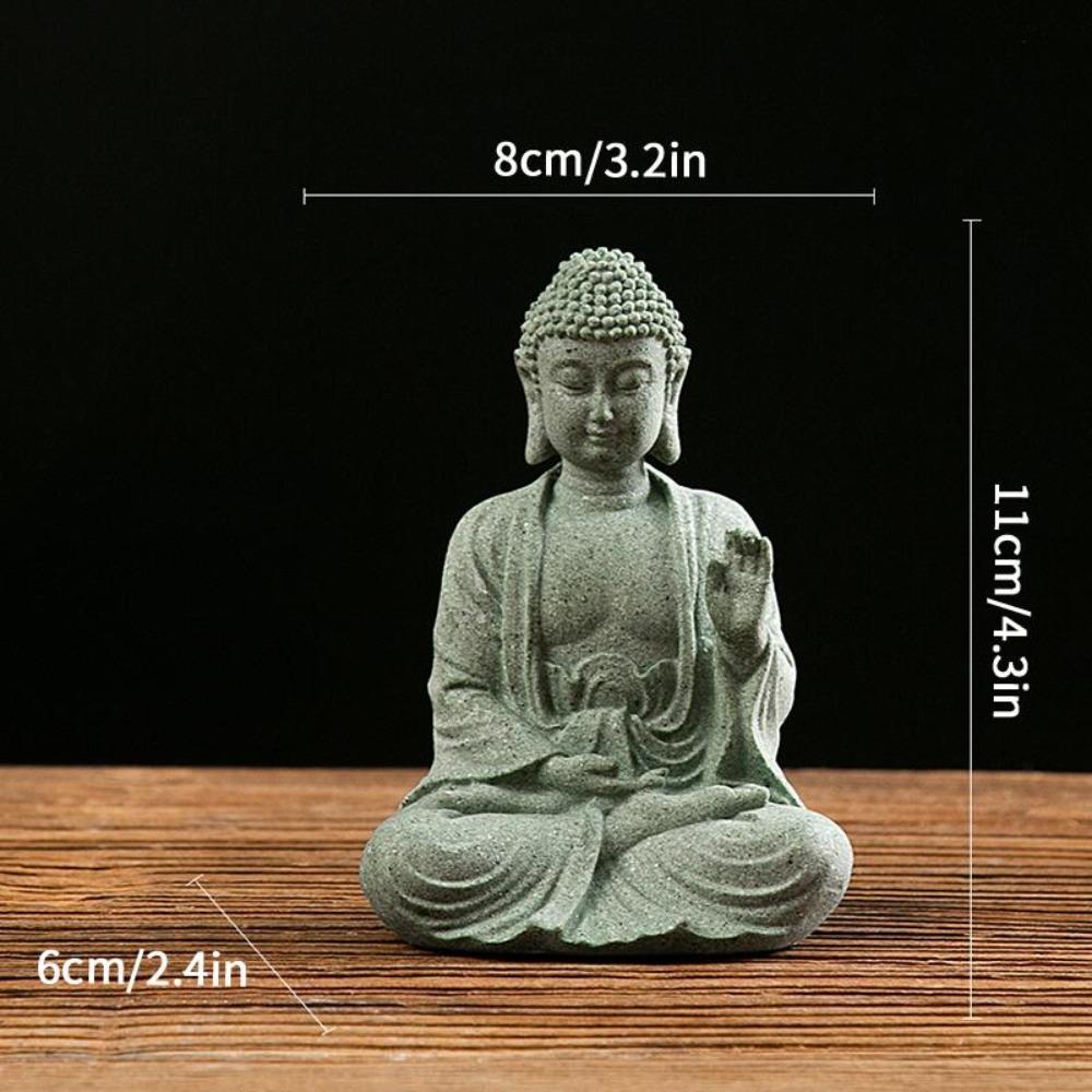 Buddha Statue Desk Accessorie Interior Accessories Buddhism Figurine Garden Statue Ornament Fish Tank Coffee Table Decor Buda