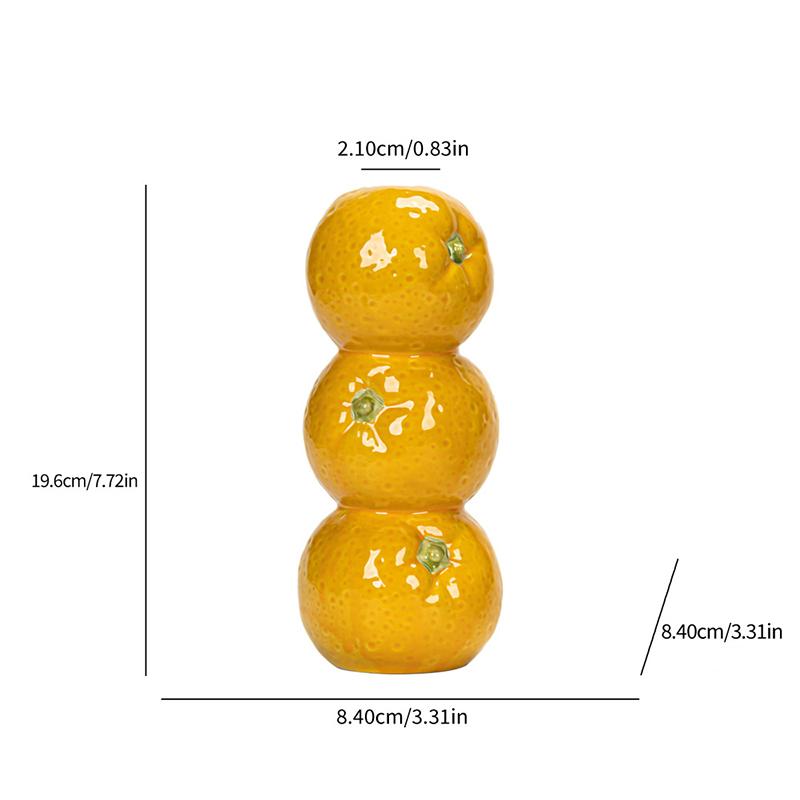 1PC Imitation Fruit Vase Modern Lemon Container Simulated Flower Pots Ceramic Vase Desktop Decoration 3 styles