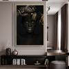 Modern Figure Art Canvas Painting African Black Woman Posters and Prints Gold Jewelry Girl Wall Pictures for Living Room Decor