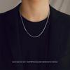 Men's Minimalist Titanium Steel Snake Bone Chain Necklace, Layered Hip-Hop Style