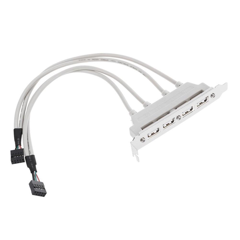 Cable Length: Other Connectors USB 2.0 4 Port Rear Panel PCI Bracket to Dual 9-Pin Motherboard Header Cable XXM8 Cable Length: Other Connectors USB 2.0 4 Port Rear Panel PCI Bracket to Dual 9-Pin Motherboard Header Cable XXM8