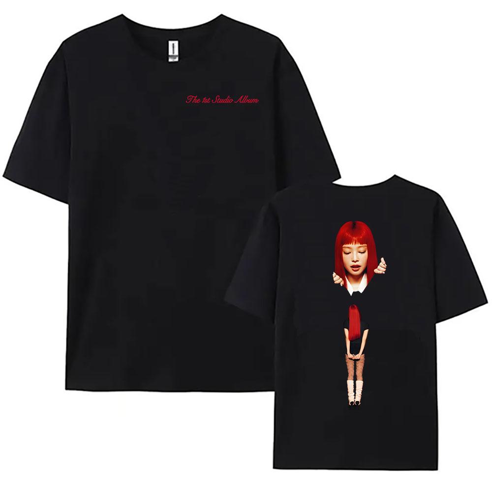Jennie Ruby První studiové album Merch Tričko Kim Mantra od Jennie Tričko Bavlna Vysoká kvalita Volná trička Letní Pánské Dámské Košile