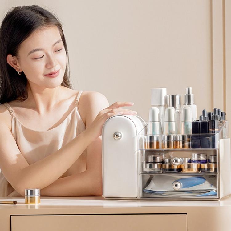 Countertop Cosmetic Organizers Skin Care Storage,Easy to Store Lipsticks Makeup Organizers for Vanity with Brush Holder