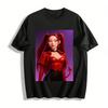 Cool Devil Red Hair Girl Print Long Sleeve Top Trendy Niche Street Style Bottoming Shirt Pure Cotton T-shirt