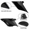 Motorcycle Black Stretched Extended Side Covers Panels ABS Plastic For Harley Touring Electra Street Glide Road King 2014-2025
