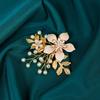 1PC Gold Handmade Pearl Flower Hairpin Women Photo Styling Banquet Party Hair Accessories