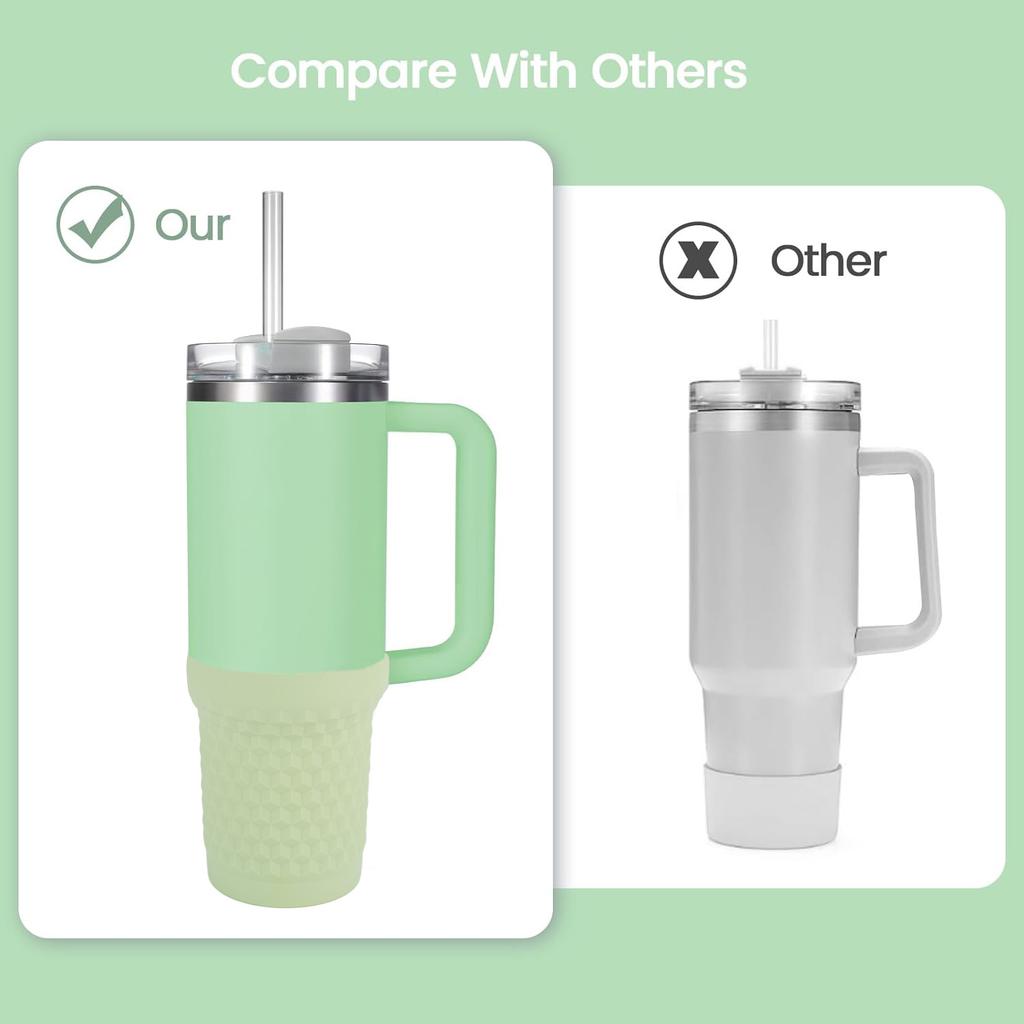 Silicone Boot for Stanley Quencher H2.0 FlowState Tumbler 40oz  Cup Bottom Protector Sleeve