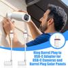 Barrel Plug To USB-C Adapter 2 Pieces Barrel Plug To USB-C Camera Adapter Portable Connector For Power Supply Electronic Device