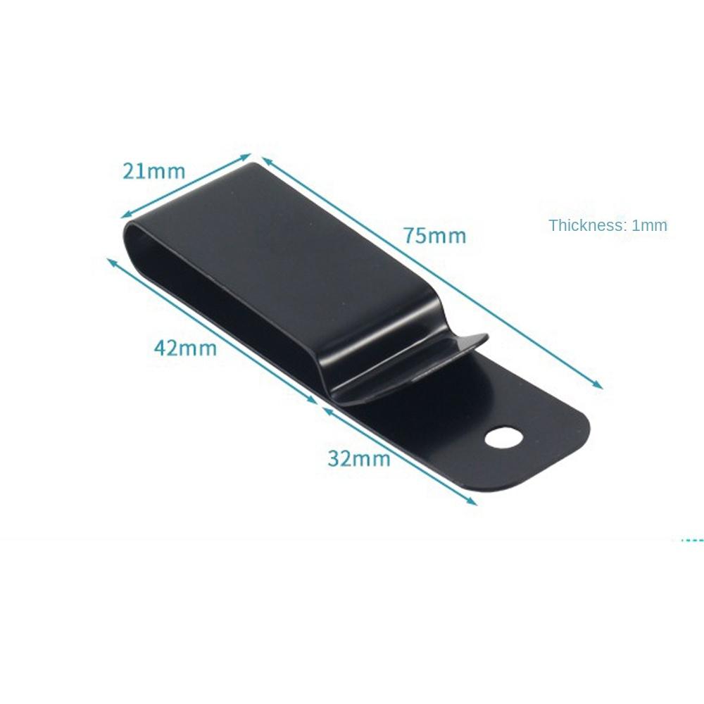 10pcs/set Useful Black Belt Clip Buckle Metal Single Hole Sheath Clip Hooks Spring Buckle Hook Outdoor Camping