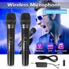 2 PCS Professional Wireless Microphone System with Receiver UHF Handheld Mic Speaker Karaoke Meeting Party