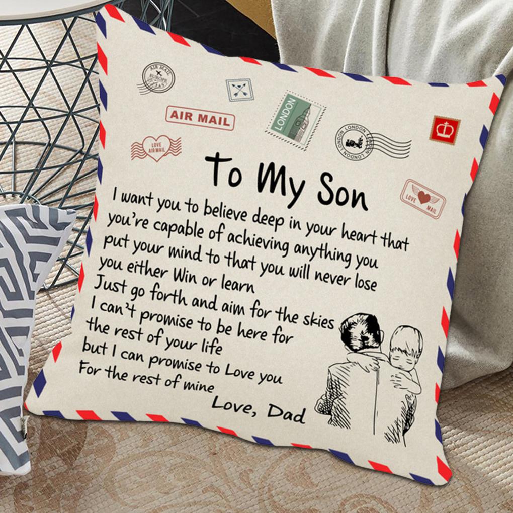 Letter 45x45cm Peachskin Pillow Case Personalized Design Decorative Throw Pillowcase Home Cushion Pillow Cover Anniversary Gift