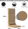 Cat Scratcher, L Shape Cat Scratch Pad Wall Mounted, Cat Scratching Cardboard with Ball Toy for Indoor Cats, Large Size