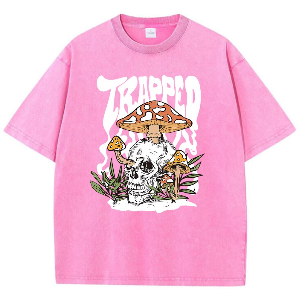 Horror Skull Printed Printingman Tees Fitting Loose Fitting Tee Clothing Leisure Home T Shirt Pleasure Youth Short Sleeved