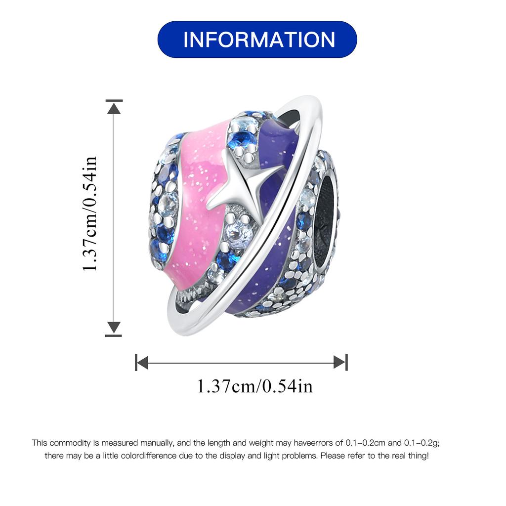 Bead Charms copper Charm Bead Charms Authentic Colored Planet Moon Sun Bead Charms Compatible With Bracelets Jewellery Diy Women Fine Gift Accessory