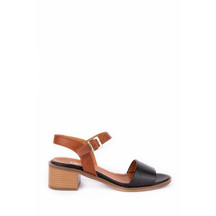 Women's Genuine Leather Mid-Heeled Casual Sandals