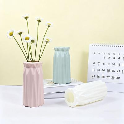 1 PIEZA Florero Nórdico Cerámica de Imitación Plástico Florero Decoración de Escritorio para Sala de Estar Arreglo Central para Bodas