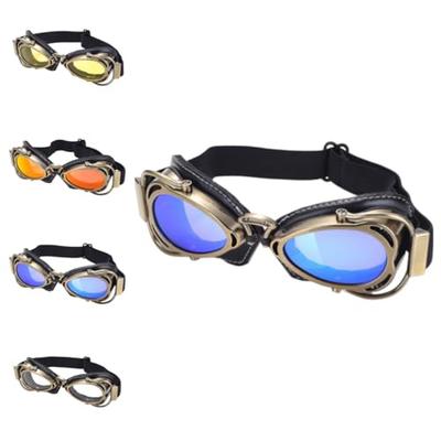 [TAKEY] Motorcycle Goggles Retro Vintage Riding Eyewear Sun Windproof Goggles Motorcycle Glasses Cafe Racer