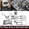 LHD ABS Wood For Chery Arrizo 8 2024 Interior Accessoire Window Switch Steering Wheel Cover Gear Shift AC Vent Cover