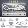 Stainless Steels Fishing Hook Card Outdoor Survivals Multitool Card Survivals Gear Card for Huntings Fishing Hikings