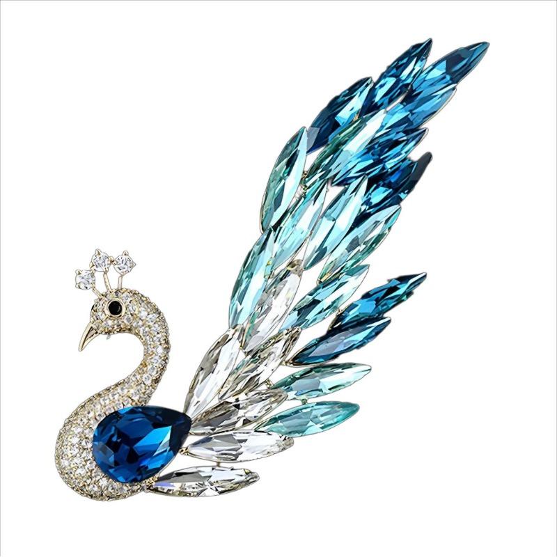Crystal Peacock Brooch, A Fashionable and Exquisite Brooch for Women, Is Elegant, Grand, Luxurious and Versatile