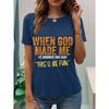 Damen T-Shirt Grafik Buchstabe Stilvoll Lässig Kurzarm Rundhals Normal Oberteile Täglich Wochenende Druck Schwarz Weiß Rosa Blau Lila Sommer Frühling