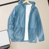 Men Sunscreen Coat Thin Zipper Closure Solid Color Summer Outdoor Sports Sun Protection Hooded Jacket Daily Wear