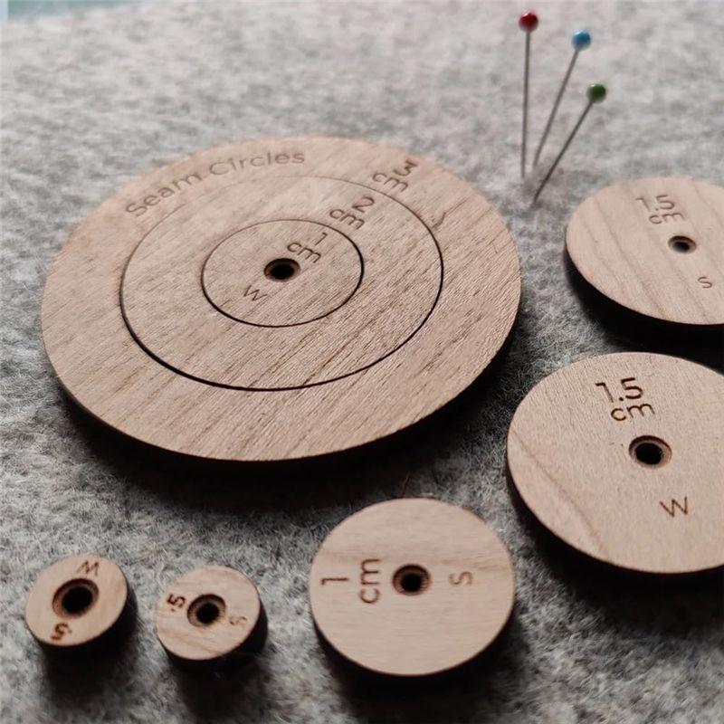 Aug. Jenerates Seam Circles, Wooden Circle Quilting Template, Circle Template Quilting Rulers And Template