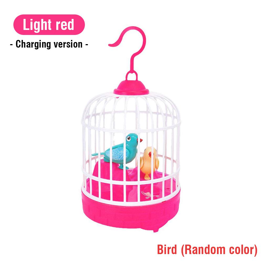 Talking Electric Bird Inductive Sound Control Birdcage Simulation Funny Toy Novelty Gift Birdcage Voice Educational Toy Kid Gift