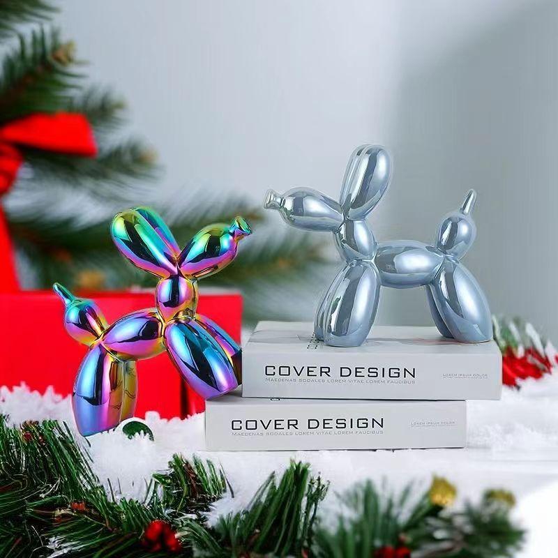 Keramiek Ballon Hond Beeld Huisdecoratie kamer Decoratie Accessoires Kantoor Scandinavisch Dier Decoratieve Beelden en Figuurtjes