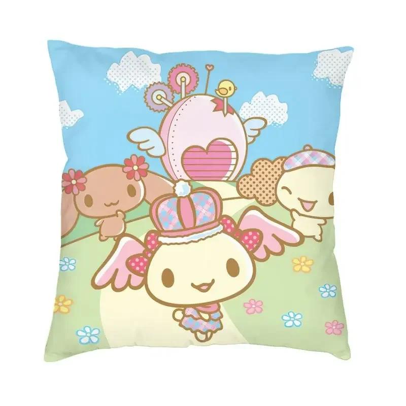 Kawaii Iepuraș Sugarbunnies Huse de Pernă Sofă Decorativă pentru Casă Anime Desene Animate Pătrată Husă Pernă Decorativă 45x45