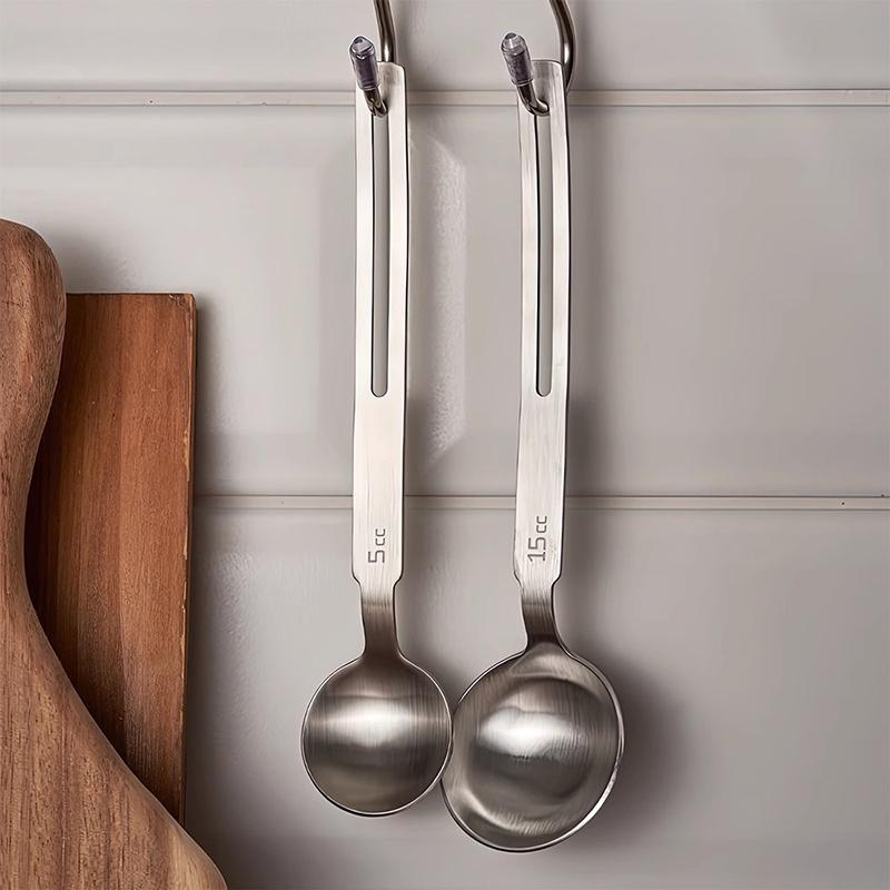 Heavy-duty 304 Stainless Steel Coffee Scoops, Multi-function 5/15ML Measuring Spoons - Kitchen Tools