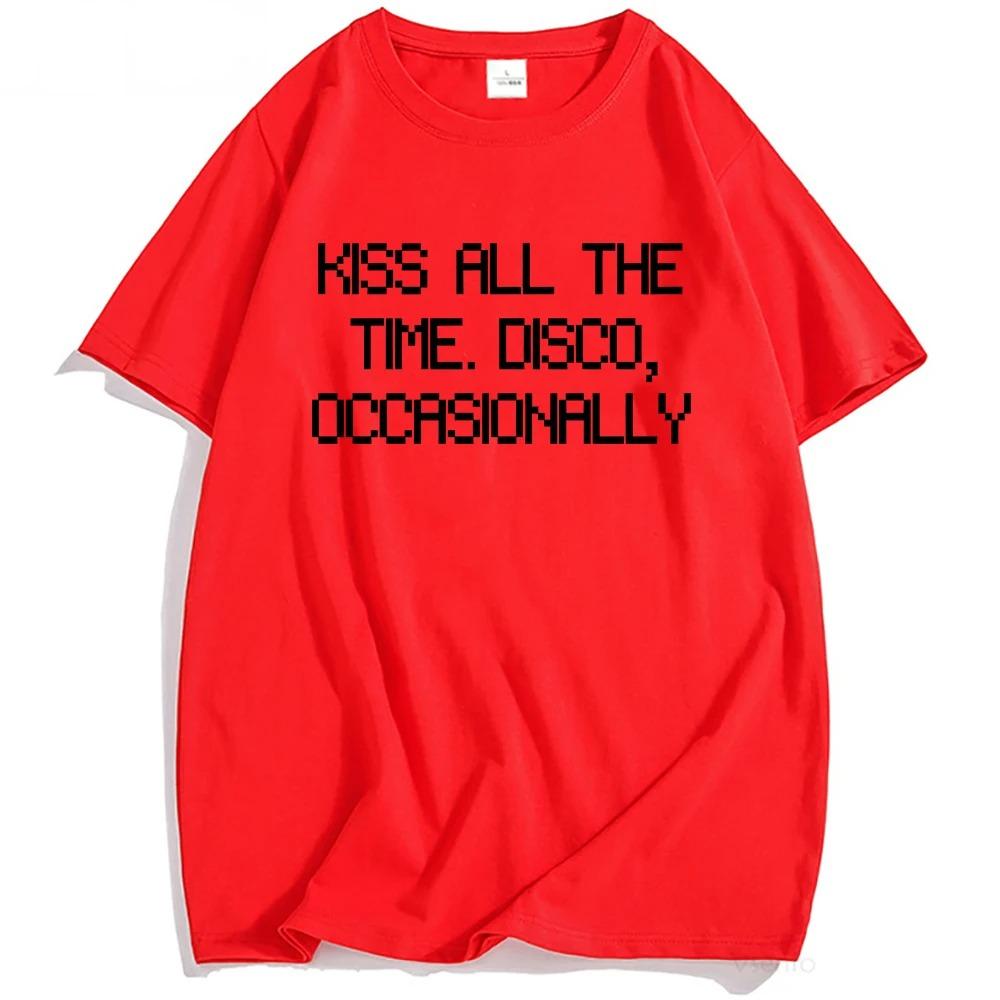 Harry Styles Kiss All the Time Disco Occasionally TShirt Short Sleeve Cotton Crew Neck Mens TShirt Unisex Street TShirt