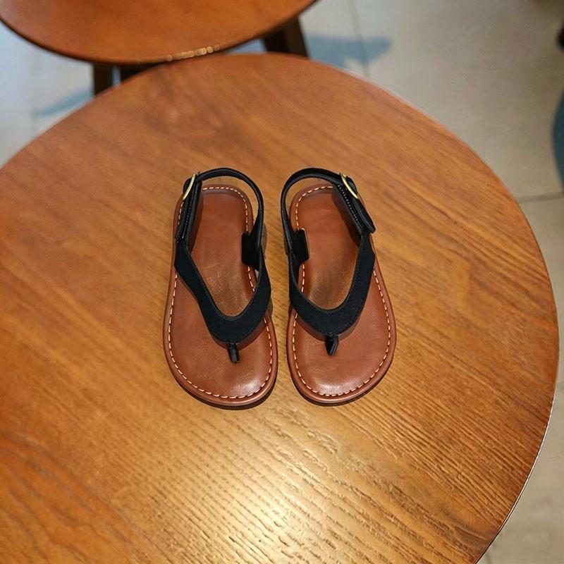 Korean Retro-Style Girls  Summer Vacation Flip-Flops - Soft Sole, Frosted Finish. 27