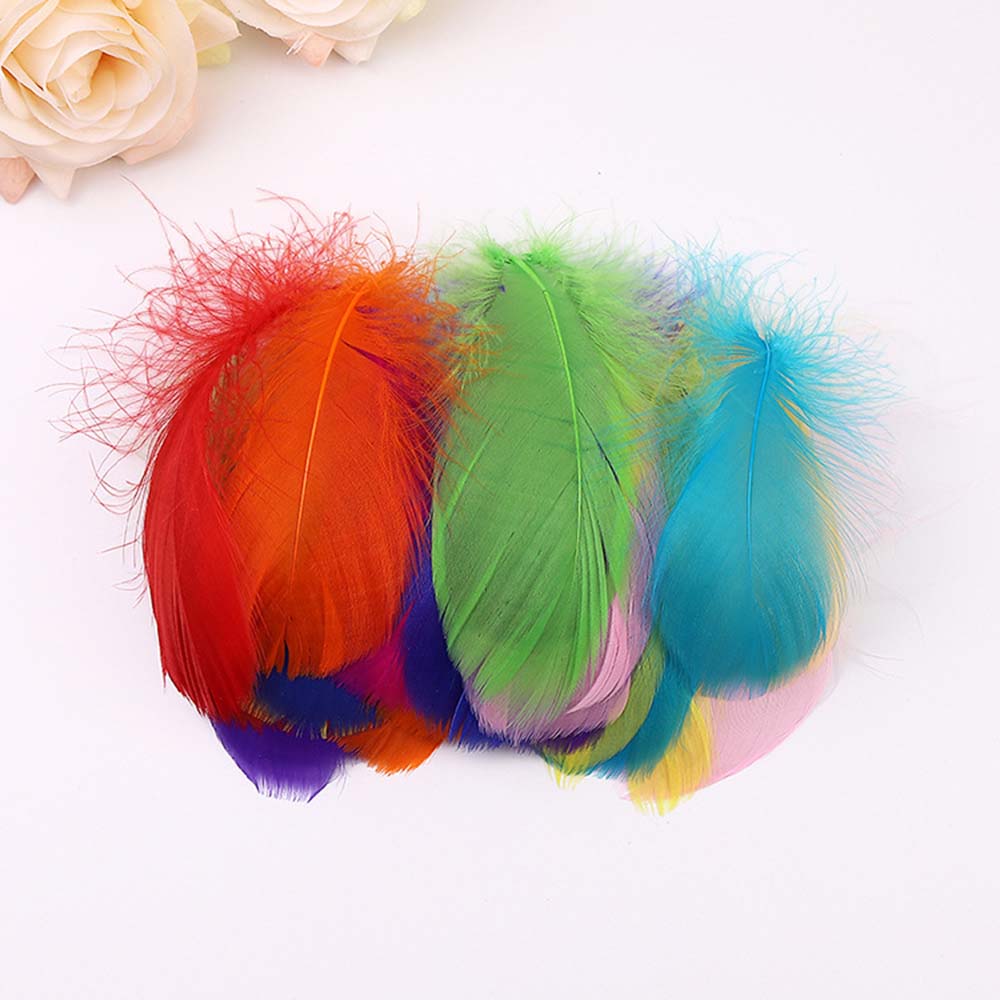 Goose Feather 6cm~11cm For Beautiful Decoration Handicraft Gift Box DIY 50/100/150pcs Colorful Goose Feathers