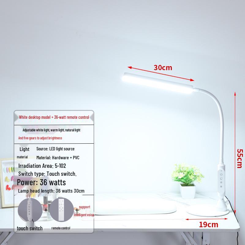 Ultra-Bright LED Desk Lamp: Clip-On Light for Nail, Beauty, Embroidery, & Eyelash Work.