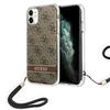 Pouzdro pro iPhone 11 Guess 4G Print Strap Hnědý