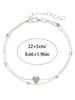 Silver Multi-Layered Anklet Set Bohemian Stackedoval Satellite Beads Heart Shape Anklet Fashion Beach Surfer Jewelry Accessories